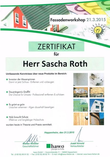 Zertifikat: Fassadenworkshop